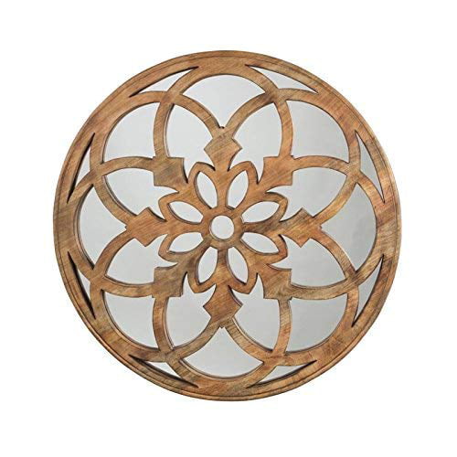 Oilhane Floret Carved Wood Wall Mirror, Ashley Furniture Decorative Wall Mirrors