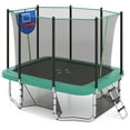 thumbnail image 1 of Gymax 10 x 8 FT Heavy-Duty Trampoline w/Basketball Hoop Soccer Goal Non-Slip Ladder Green, 1 of 10