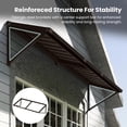 thumbnail image 5 of Domi Outdoor Metal Awning 80" x 24", Front Door and Window Canopy with Powder-Coated Frame, Weather Resistant Sun and Rain Shelter for Patio, Entrance, Porch and Balcony, Brown, 5 of 9