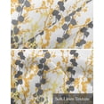 thumbnail image 6 of Yellow Gray Botanical Linen Curtain Valance for Bedroom/Bathroom/Kitchen/Office/Living/Dining Room Window,Watercolor Branches Abstract Art Rod Pocket Topper Decorative Cafe Drapes Panel 54"x18", 6 of 6