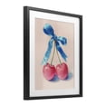 thumbnail image 2 of Stupell Industries Eclectic Twin Cherries with Blue Ribbon Black Framed Print Under Glass, 13 x 16, by Imagine It Images, 2 of 8