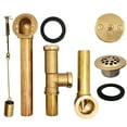 thumbnail image 6 of Westbrass 14" Brass Bathtub Assembly with Trip Lever and Strainer Drain, Satin Nickel, 6 of 17