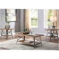 thumbnail image 5 of JERFIT Industrial Farmhouse Coffee Table with Storage Shelf, Rustic Oak Finish and Black Metal X-Base Accent for Living Room, 5 of 5