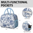 thumbnail image 6 of Lunch Bag Lunch Box for Women Reusable Insulated Lunch Bags,Water-Resistant Sea Shell Starfish Beach Pattern Cooler Lunch Tote Bag, Large Capacity for Work Travel Picnic, 6 of 6