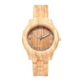 thumbnail image 2 of ZZkhGO High-End Fashion Wood Grain Men's Watch, Digital Wood Quartz Analog Wristwatch, Unique Round Dial Watch with Pin Buckle, 2 of 2