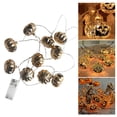 thumbnail image 4 of Halloween Pumpkin Lantern String Lights 1.5Meter 10 LED Ball Light Party Decor, 4 of 6