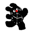 thumbnail image 4 of deevoka Cartoon Cat Shaped Wall Clock Decor Hanging Clock for Hotel Dining Room Gift Black, 4 of 9
