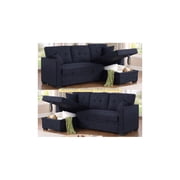 Reversible Sleeper Sectional Sofa with Storage Chaise and Pull Out Sleeper Bed