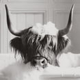 thumbnail image 2 of Bouclair vache dans bain cadre mural, 2 of 3