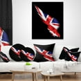 thumbnail image 4 of Designart Wing with United Kingdom Flag - Abstract Throw Pillow - 16x16, 4 of 5