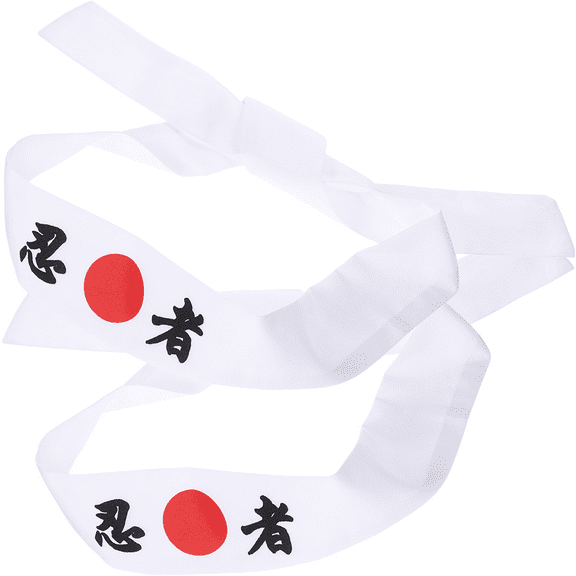 PTOOTP Reusable Ninja Headband White Cotton Portable for Outdoor Activities 2Pcs