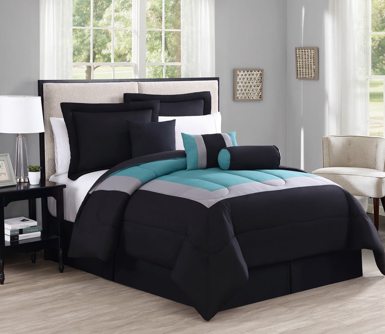 11 Piece Rosslyn Bed In A Bag W 500tc Cotton Sheet Set Walmart Com