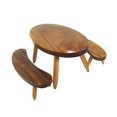 thumbnail image 4 of lionlar Miniature Desk Stool Decorations Multipurpose Wooden 1:12 Scale Table Chairs Set, 4 of 9