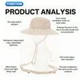 thumbnail image 4 of TELOLY Bucket Hat Mosquito Repellent Mesh Hat for Outdoors Sun Hats for Women UV Protection Fishing Bucket Hat,Beige, 4 of 8