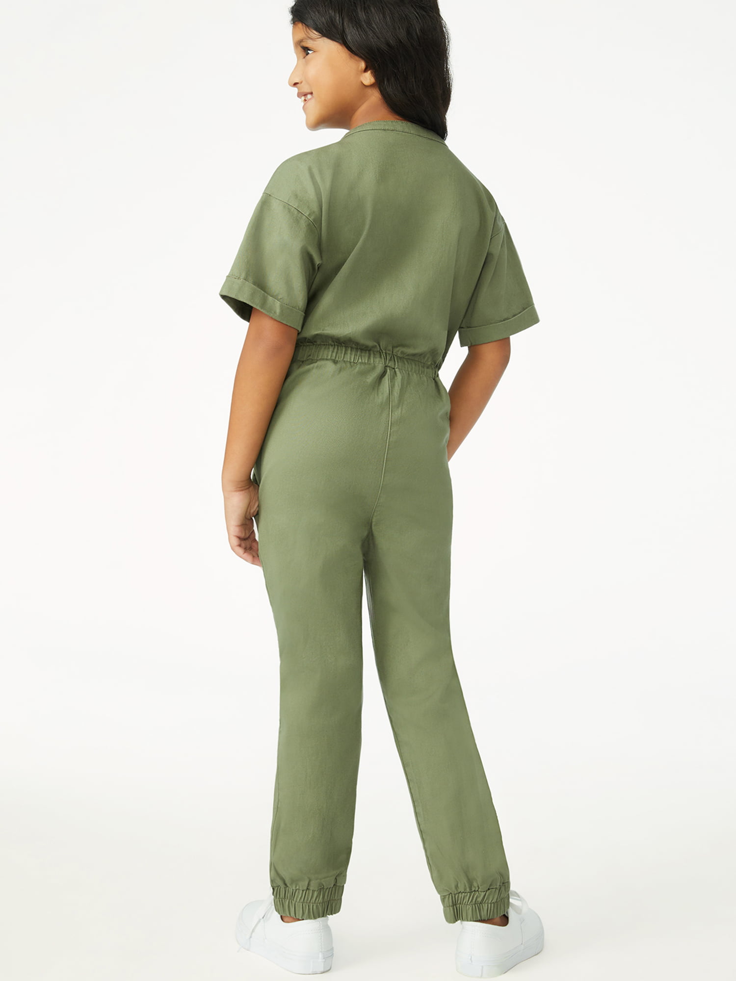 $120 Inc International Concepts Petite Belted Utility Jumpsuit Green Size  10 P