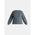 thumbnail image 5 of Terra & Sky Women’s Plus Cable Knit Sweater with Faux Pearls, Lightweight, Sizes 0X-5X, 5 of 5