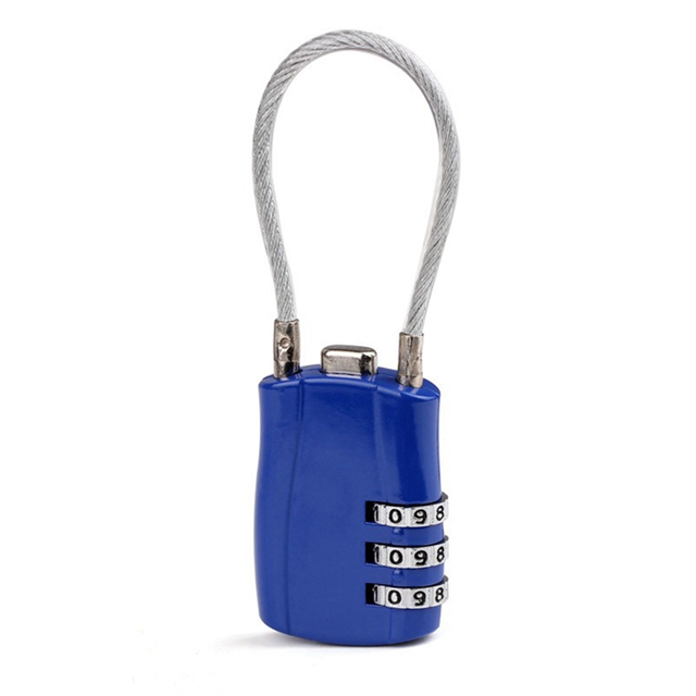 Cadenas à Code Douanier 3 Chiffres Couleur Contrastée Antivol Cadenas Portable pour Bagages avec Mot de Passe