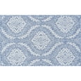 thumbnail image 3 of 2x3 Water Resistant, Small Indoor Outdoor Rugs for Patios, Front Door Entry, Entryway, Deck, Porch, Balcony | Outside Area Rug for Patio | Blue, Damask | Size: 2' x 3', 3 of 7