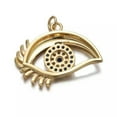 thumbnail image 3 of RSAMD Gold Evil Blue Eye Hand of Fatima Charms for Jewerlry Making Necklace Bracelet-2, 3 of 5