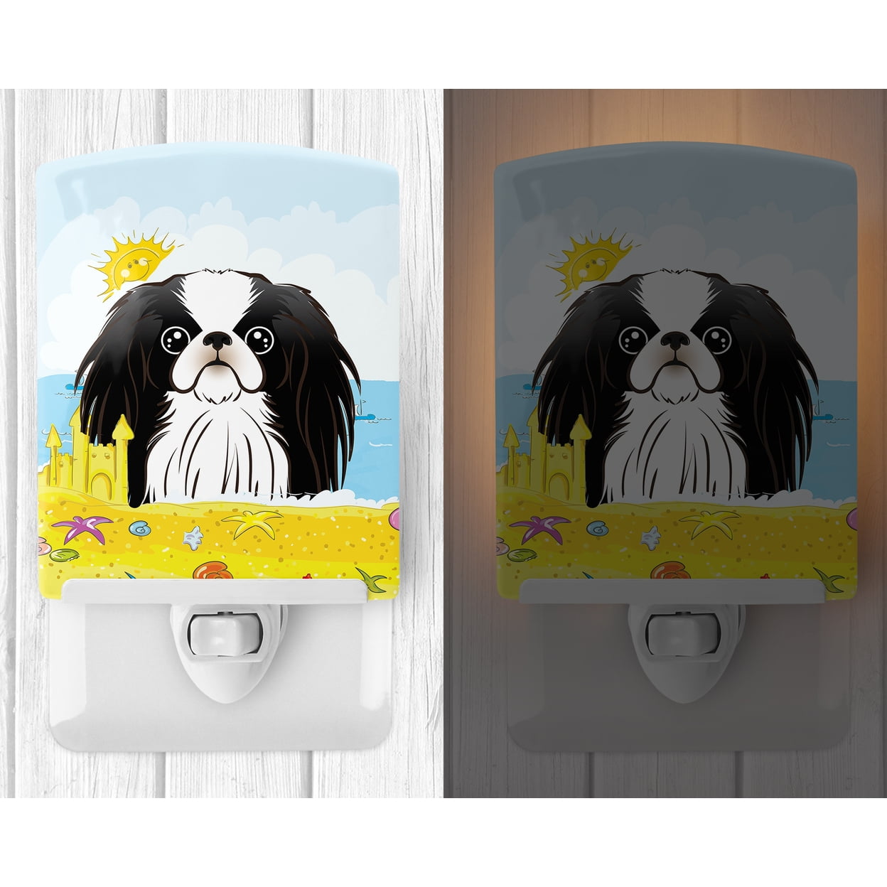Caroline's Treasures BB2098CNL Japanese Chin Summer Beach Ceramic