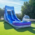 thumbnail image 2 of HeroKiddo Dolphin Marble Water Slide with Detachable Pool, Commercial Grade PVC Vinyl, Inflatable (Blower Included), 2 of 9