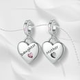 thumbnail image 4 of Mother & Daughter Double Heart S925 Dangle Charm for Women Bracelet Necklace Pendant, 4 of 4