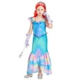 thumbnail image 2 of Girls Princess Costume, Mermaid 10 Pcs Dress Up Outfit for Little Kids Party Birthday 4-6 Years, 2 of 7