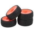 thumbnail image 1 of RC Tires, Wear Resistant Plastic Rubber Concave Convex Texture RC Drag Tires  For 1/10 Flat Sports Car For Remote Control Car Red, 1 of 8