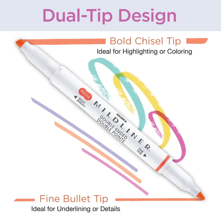 Zebra Mildliner Double Ended Creative Marker - Red | BLICK Art Materials