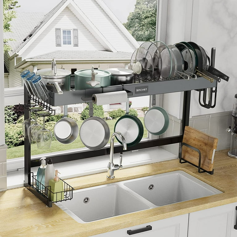 Over Sink Dish Rack, 25.59 Sink Rack Dish Drainer Dish Drying Rack