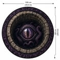 thumbnail image 4 of MInHoues 3D Optical Illusion Round Halloween Rug 40 Inch, Monster Octopus Eye Pit Circular Floor Mat, Non Slip Creepy Area Rug for Indoor Living Room Entryway Halloween Home Party Decor, 4 of 8