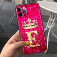 thumbnail image 1 of Funda de teléfono con letras de diamantes rosas para Apple iPhone 11, 7, 12, 13 Pro, XR, X, XS Max, 6, 6S, 8, 14 Plus, Funda suave a prueba de golpes, 14mini Fivean unisex, 1 of 2