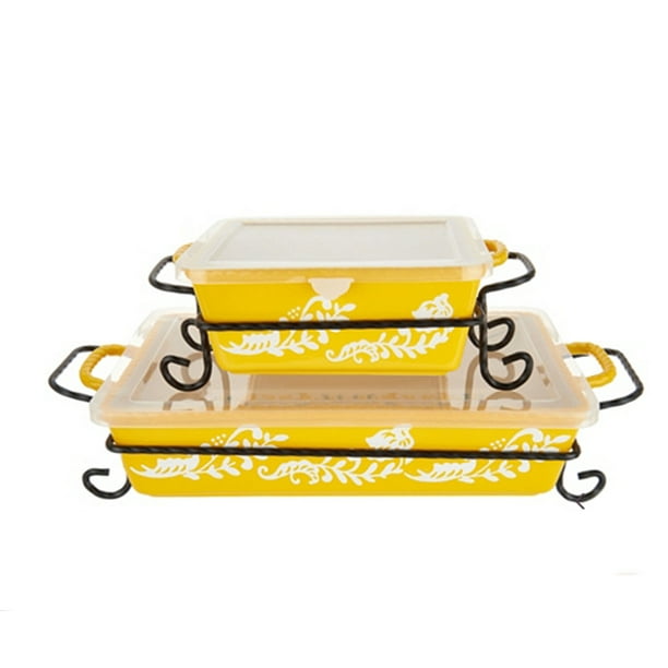 Valerie Bertinelli 4Piece Bake And Serve Set with Lid