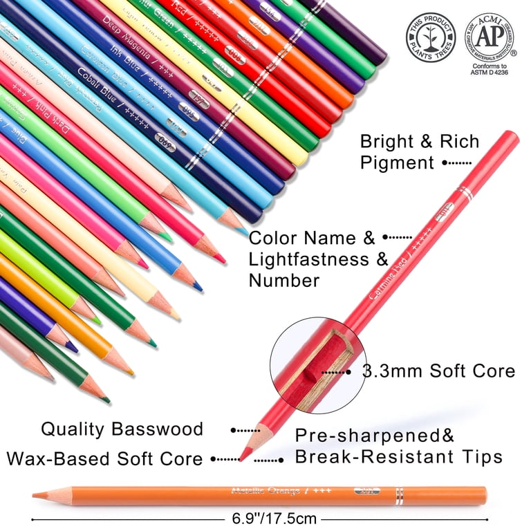 125 Pack Colored Pencils Set for Adult Coloring,120 Colors