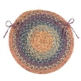 thumbnail image 2 of Colonial Mills Set of 4 Brown and Orange Handmade Braided Chair Pad 15", 2 of 5