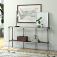 thumbnail image 6 of Evelyn&Zoe Modern 55" Aged Steel Console Table with Solid Metal Shelf, 6 of 9