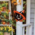 thumbnail image 3 of House plaque decoration, pendant, Halloween hook, wooden decoration with pendant, hanging wooden sign rope, 3 of 5
