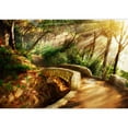 thumbnail image 2 of wall26 - Mystical Park Old Trees and Ancient Stone Bridge Pathway - Removable Wall Mural | Self-Adhesive Large Wallpaper - 66x96 inches, 2 of 6