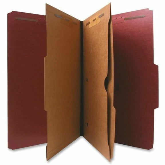 Nature Saver, NAT95013, Pocket Divider Classification Folders, 10 / Box, Red