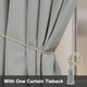 thumbnail image 4 of Cortinas de Exterior Uxcell para Patio Impermeables, 110W x 108L Pulgadas Cortinas Pesadas para Gazebo Exterior, Porche, Luz Solar [Gris, Con Ojal], 4 of 7