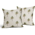 thumbnail image 2 of Green Brown Palm Tree Pillow Covers 16X16 InchTropical Coconut Trees Coastal Plants Decorative Pillow Cases Set of 2 Summer Retro Cotton Linen Throw Pillows Home Decor For Sofa Porch Couch Outdoor, 2 of 6