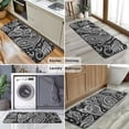 thumbnail image 6 of Black Paisley Pattern Kitchen Rug Mat,Kitchen Runner Rugs Non Skid Washable,Decorative Kitchen Floor Mats for Kitchen,Sink,Laundry,17"x47.2", 6 of 7