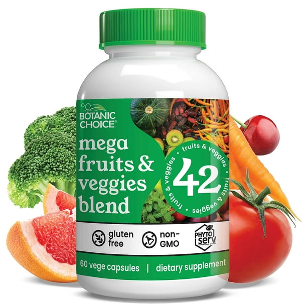 Botanic Choice Mega Fruits and Veggies Supplement Blend of 42 Fruit