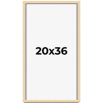 20x36 Frame Beige Real Wood Picture Frame Width 0.75 inches | Interior Frame Depth 0.5 inches |