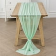 thumbnail image 2 of 6 Pieces Mint Chiffon Table Runner 12x118 Inches for Wedding Reception Rustic Birthday Party Decorations, 2 of 7
