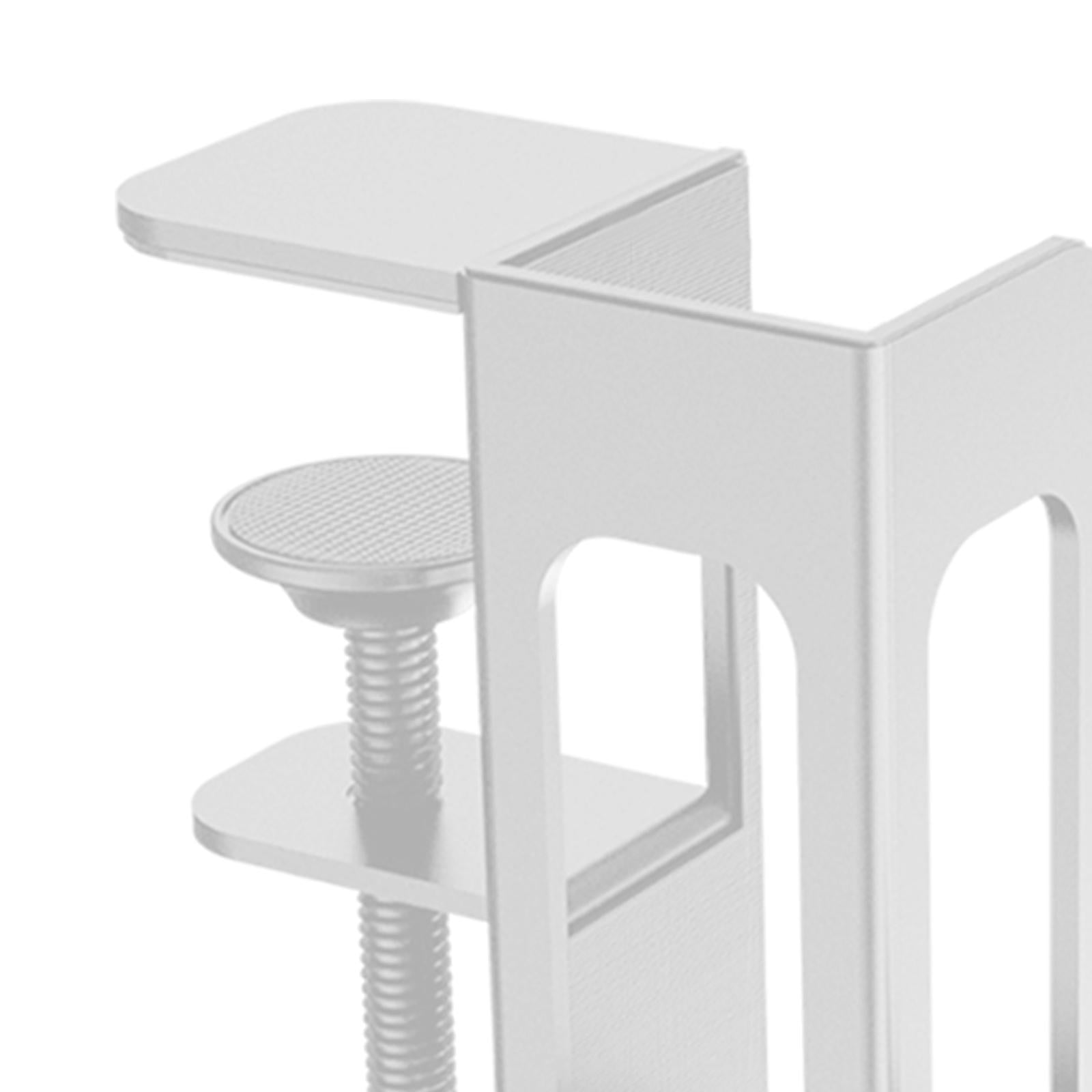 Wzmzjy Desk Side Vertical Laptop Stand Clamp on Desk Side Ergonomic Multifunctional for white