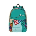 thumbnail image 2 of Sigee Cool Dino Playing Skateboard for Canvas Large Capacity Laptop Backpack for Men and Women, Travel Backpack, 2 of 8