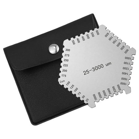 RUISINERY Paint Thickness Gauges 25-3000um Stainless Steel Hexagon Wet Film Comb for Paint Coating Measurement Thickness Gauges