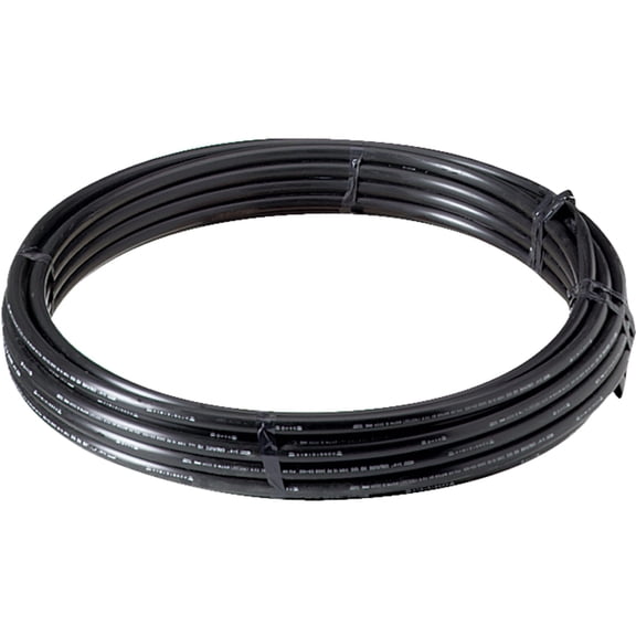 Cresline Plastic Polyethylene Pipe - 100 Psi, HDPE - 1.25 In. Dia. x 100 Ft. L, Black