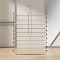 thumbnail image 4 of Percha giratoria de acero inoxidable | Organizador multiusos para pantalones y abrigos | Percha que ahorra espacio para pantalones, bufandas y corbatas | Mantiene la ropa ordenada en el armario., 4 of 6